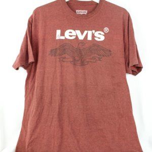 Levi's Maroon Logo Eagle T-Shirt Extra Large XL